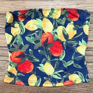 Colorful Fruit Print Tube Top